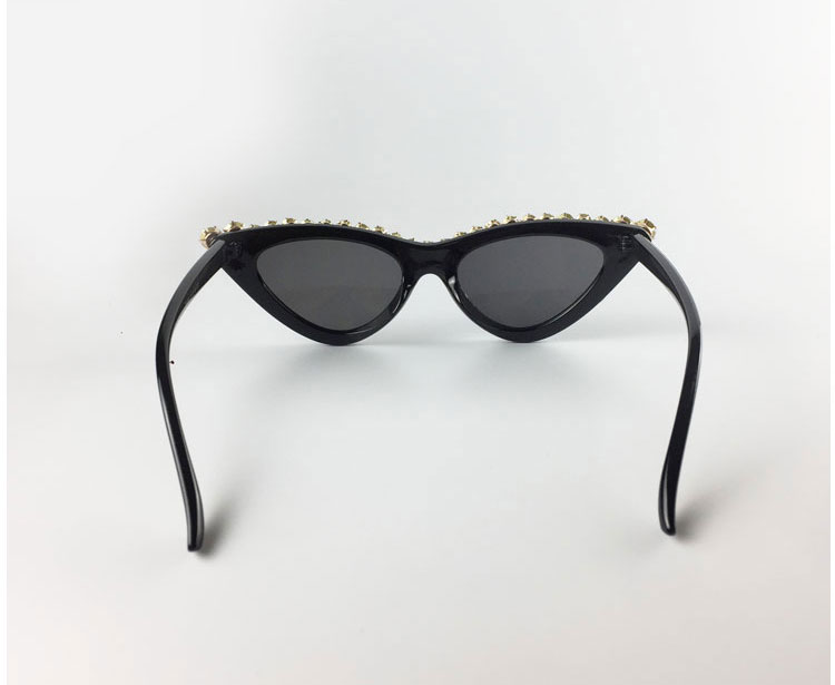 Retro-mode Intarsien Strass Cat Eye Rahmen Sonnenbrille Großhandel Nihao Schmuck display picture 3