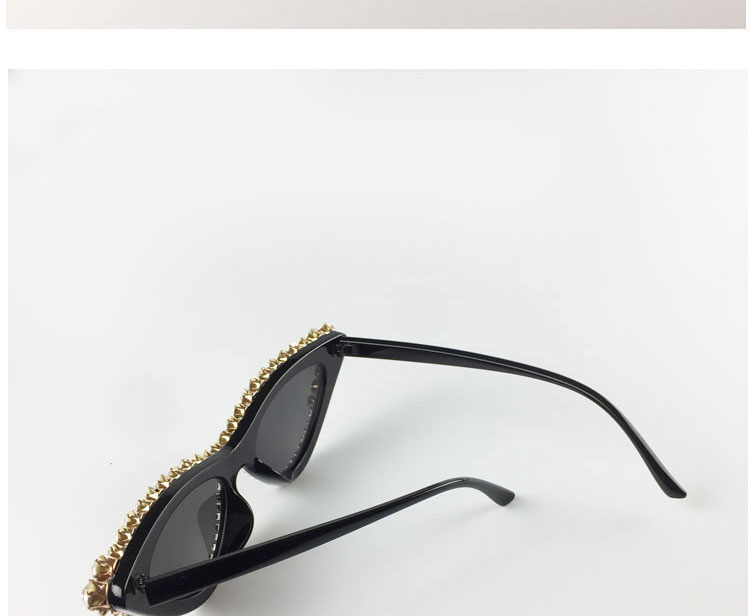 Retro-mode Intarsien Strass Cat Eye Rahmen Sonnenbrille Großhandel Nihao Schmuck display picture 4