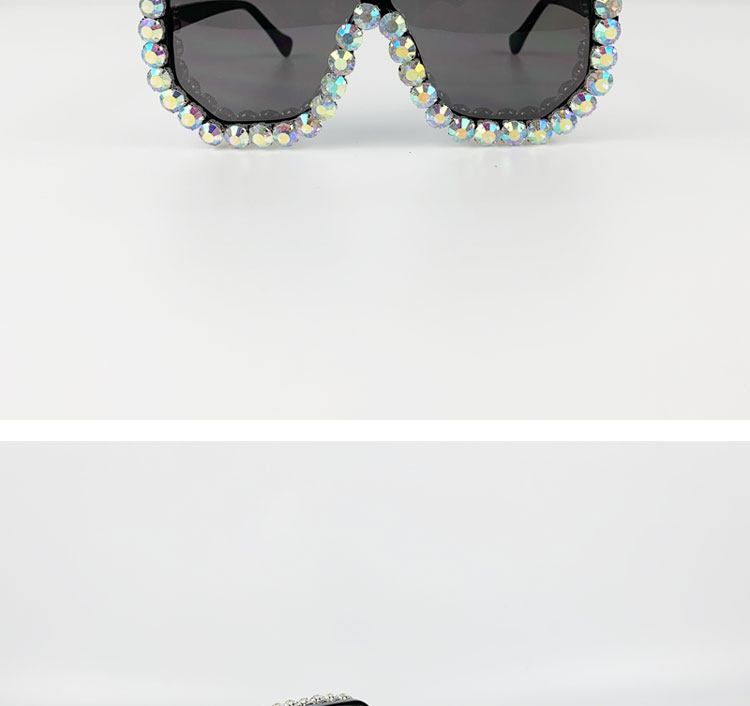 57g Weight UV400 Protection Lens Material Travel, Party Occasion Women'S Gender Diamond Design Elegant, Glam, Hip-Hop, Retro, Vintage Style, Fashion, Sweet, Simple Style, Sports Style Grey, White, Purple, Red, Green, Transparent, Silver, Black Color Elegant Glam Hip-Hop UV400 Protection Diamond Women's Sunglasses 9