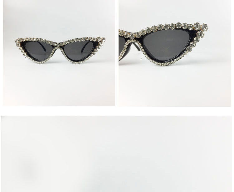 Retro-mode Intarsien Strass Cat Eye Rahmen Sonnenbrille Großhandel Nihao Schmuck display picture 1