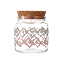 Geometric European-style storage jar sealed glass bottle household with lid miscellaneous grain tea canister kitchen food large jar
