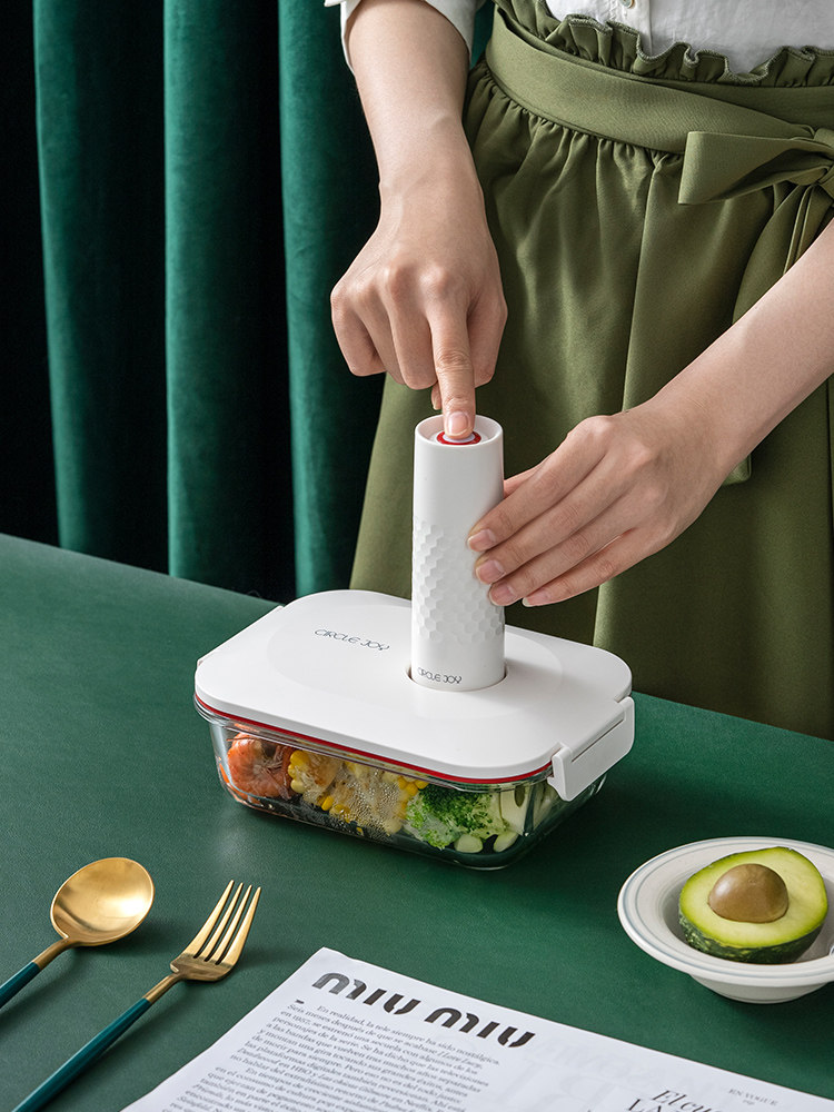 Glass lunch box can be heated by microwave oven lunch box student office worker lunch box bowl compartment special sealed fresh box