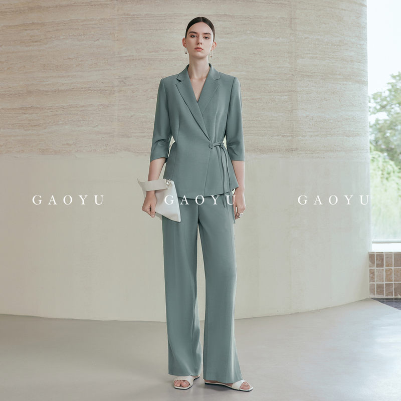 Elegant Green Refreshing Business Suit for Women 2026 Spring/Summer Waist-Cinching Professional Attire High-End Formal Wear Elegant Green Refreshing Business Suit for Women 2026 Spring/Summer Waist-Cinching Professional Attire High-End Formal Wear