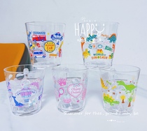 Japan DAISO mug children cartoon transparent wash cup drinking cup baby toothbrush cup