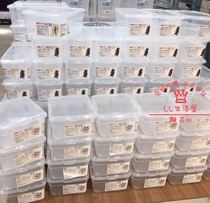 Japan Daiso transparent square moisture-proof storage shoe box Childrens shoe storage box Plastic finishing storage box
