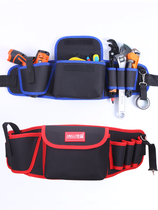 Electricians waist bag multi-functional repair and installation hardware wear-resistant waist waist span thickened electric wrench electric drill tool kit