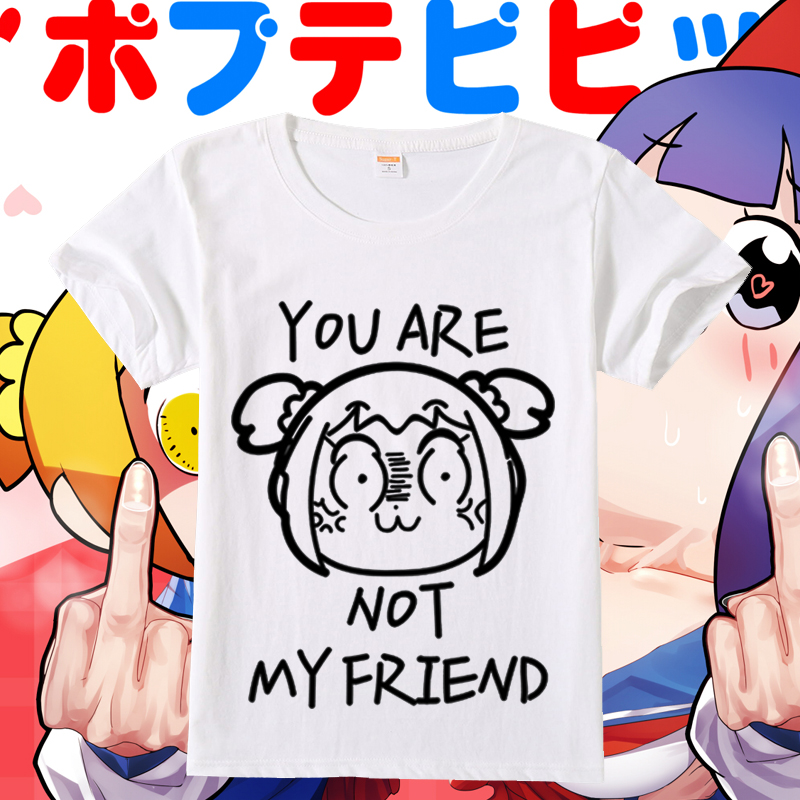 Pop phụ và pipi vẻ đẹp hàng ngày xung quanh Anime T-shirt ngắn tay hai chiều biểu hiện phim hoạt hình quần áo giả mạo hình dán công chúa elsa