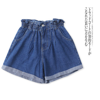 ກາງເກງແອວສູງກາງເກງຂາສັ້ນ summer ການຄ້າຕ່າງປະເທດໃຫມ່ແມ່ຍິງ elastic ສູງ zipper ປຸ່ມຂາສັ້ນບາດເຈັບແລະ 32197