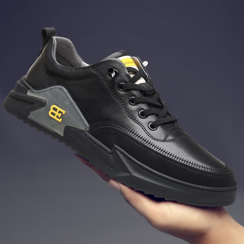 Men's shoes 2021 new autumn leather English shoes male and heightened shoes male casual shoes sports
