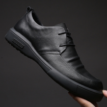 Mens shoes Fall 2021 new Korean version Mens business casual shoes leather cotton shoes Men Inren 100 Lap Leather Shoes Man