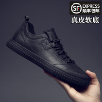 Men Shoes Wave Shoes 2021 new fall genuine leather Inn Korean version 100 lap shoes mens leather shoes mens casual sports board shoes