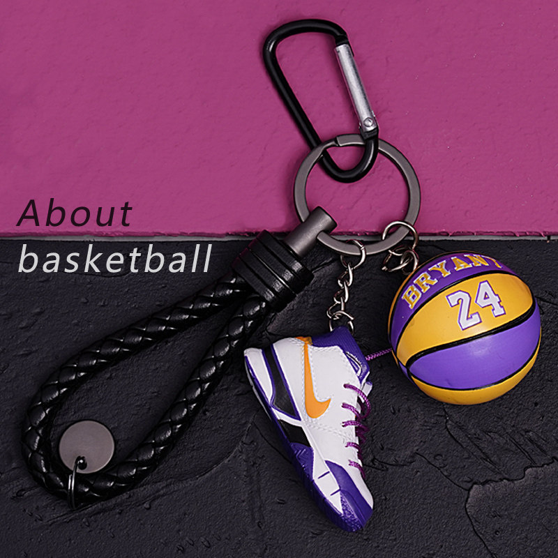AJ Stereoscopic Mini Shoes Model Car Key Buttoning Bag bag Bag Pendant Lovers Basketball Hanging Accessories No. 24 Cosby