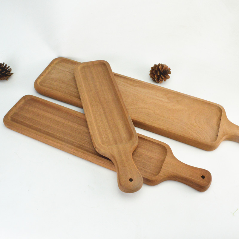 Hộ gia đình món bít tết gỗ rắn Món ăn phương Tây Sapele bít tết khay gỗ nhà hàng gỗ ngưu bàng đĩa đĩa pizza - Tấm khay tra dep