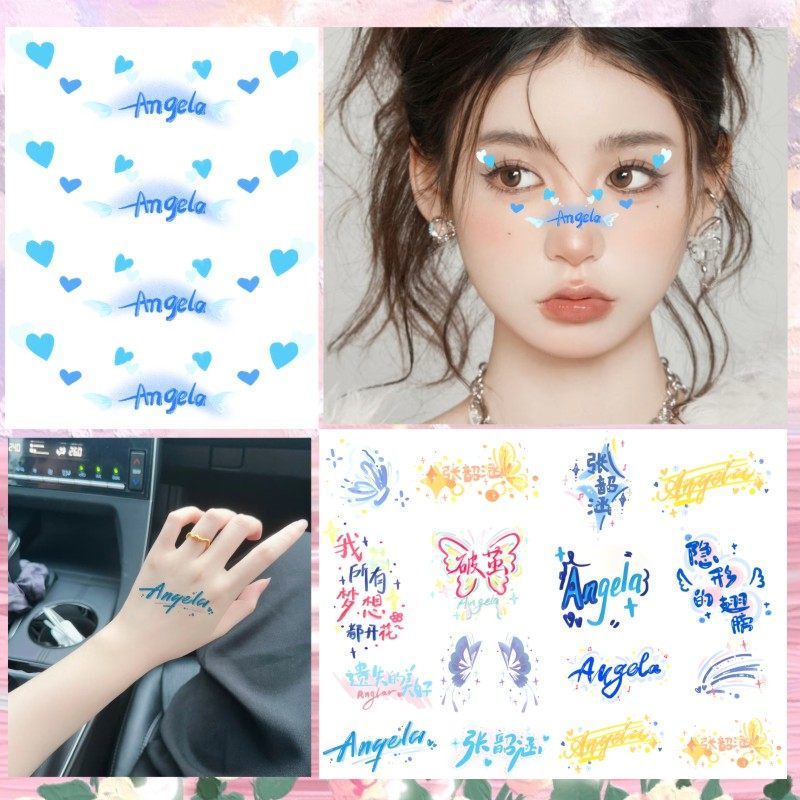 Angela Chang Tattoo Stickers 2025 World Tour Creative Makeup Face Stickers Fan Support Merchandise Waterproof Angela Chang Tattoo Stickers 2025 World Tour Creative Makeup Face Stickers Fan Support Merchandise Waterproof