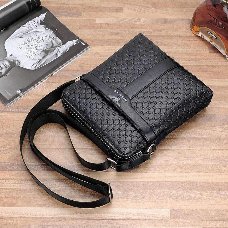 Vifang Yamanini Genuine Leather Men's Bag 2021 New Fashion Single Shoulder Bag Men Skew Satchel Business Casual Fashion Hanging Bag