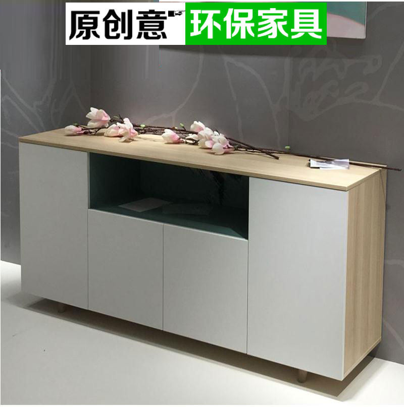 Office file cabinet Wooden low cabinet Data cabinet Long storage storage cabinet Household floor cabinet with lock cabinet