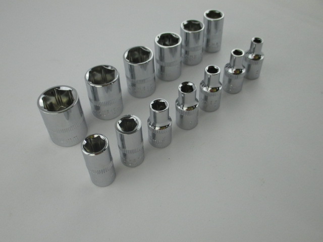 1/4 con ruồi nhỏ 6.3mm vuông chrome vanadi thép hex ổ cắm bằng tay cờ lê công cụ phần cứng tay áo ngắn đầu