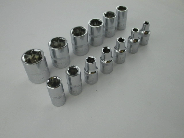 1/4 con ruồi nhỏ 6.3mm vuông chrome vanadi thép hex ổ cắm bằng tay cờ lê công cụ phần cứng tay áo ngắn đầu