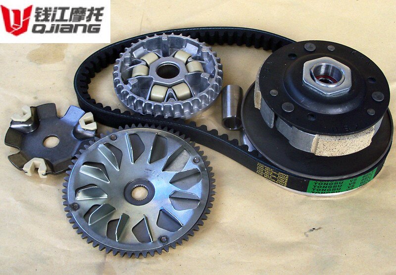 Money Jiang scooter QJ100T-17B belt drive disc active wheel front and rear belt pulley assembly