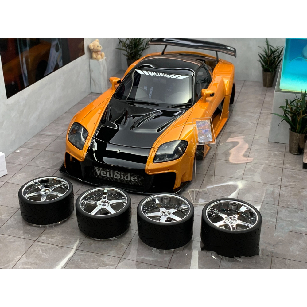 官方授权1:18 马自达Veilside RX7 Fortune 成康仿真汽车模型