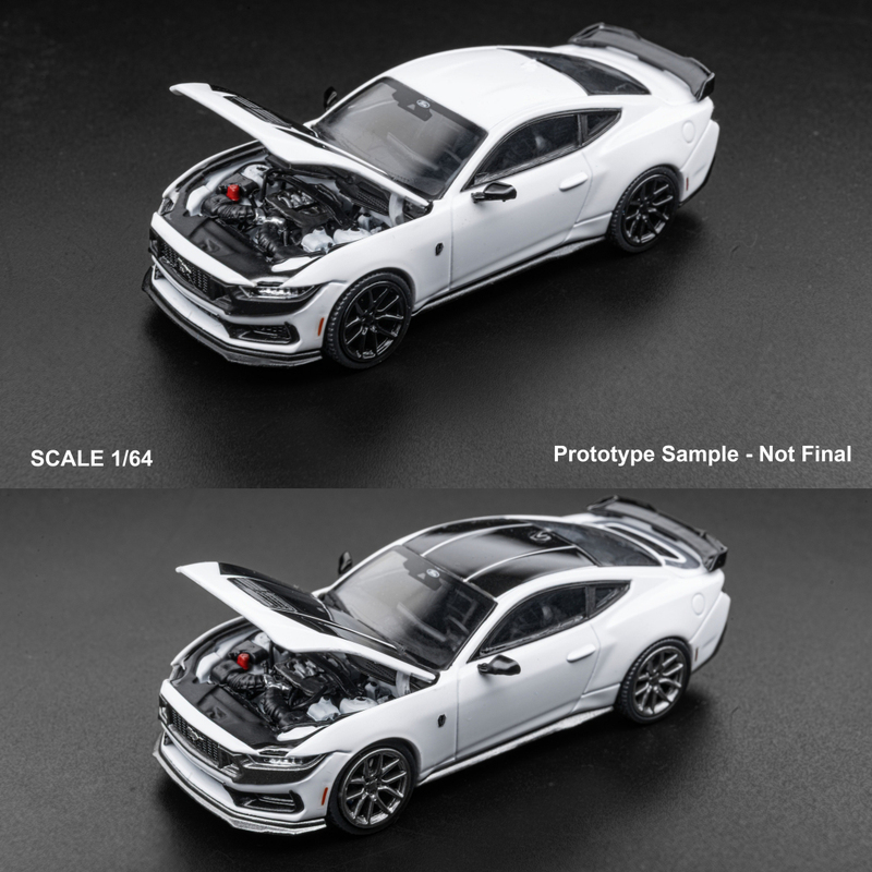 Dcm 1:64 Ford Mustang Dark Horse with Openable Hood, Alloy Car Model Dcm 1:64 Ford Mustang Dark Horse with Openable Hood, Alloy Car Model