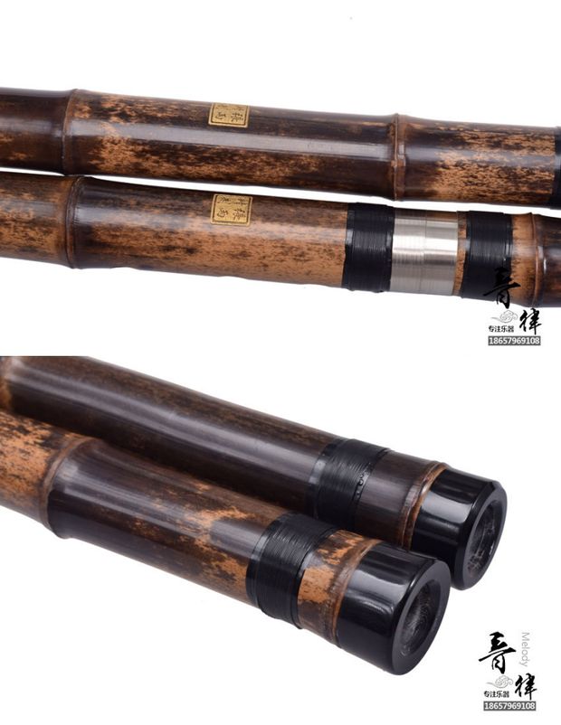 Cave ba phần Xiao tre tím chuyên nghiệp người mới bắt đầu chơi 6 lỗ 8 lỗ G / F có thể điều chỉnh nhạc cụ quốc gia thuận tay giá đàn nguyệt