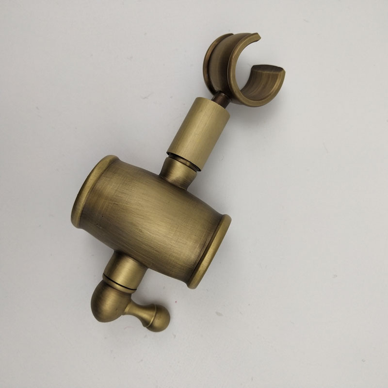 Antique Handheld Spray Head Fixed Socket Shower Fixer Adjustable Rose Gold Middle Inserts Slide Cover Metal Shower Accessories