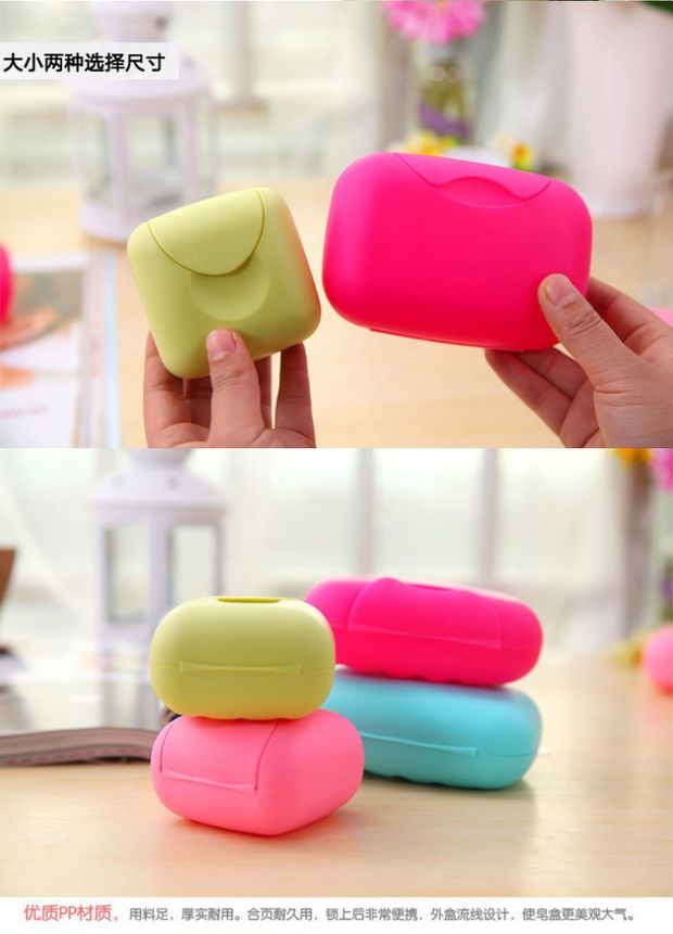 Du lịch sáng tạo hộp xà phòng du lịch ngoài trời nam và nữ rửa kinh doanh du lịch di động với nắp hộp xà phòng - Rửa sạch / Chăm sóc vật tư túi đựng mỹ phẩm cao cấp