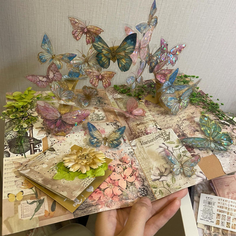 Butterfly Stereo Book DIY LAOSHU Handmade Gift Creative Handmade Birthday Gift for Girls Best Friends and Girlfriends