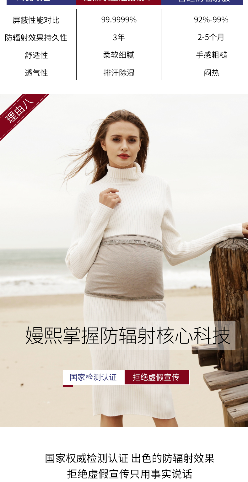 嫚 Áo bà bầu chống bức xạ tạp dề chính hãng mặc bà bầu phù hợp với bà bầu khi mang thai, đi làm, bốn mùa, quần áo áo chống bức xạ điện tử