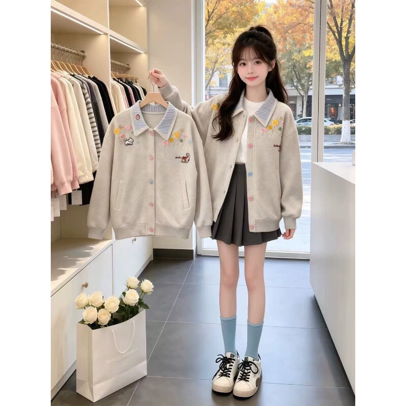 Girls' Jacket Autumn 2026 New Style This Year's Popular Hot Item Junior High School Student Jacket Unique and Beautiful Girls' Baseball Jacket