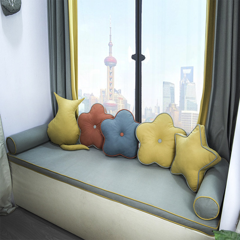 Customized 2021 new summer bay window pad window sill pad light luxury bedroom high-end balcony mat net red padding skirt