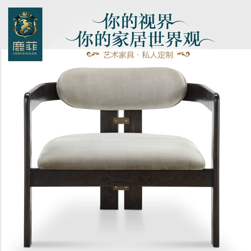 Đồ nội thất Lufei ánh sáng sang trọng sau ghế sofa hiện đại lắp đặt hoàn chỉnh ghế sofa đơn đơn giản Phòng khách vải Bắc Âu phù hợp với ghế sofa - Ghế sô pha