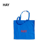 HAY Tote Bag logo cloth art shopping bag washed letter handbag pure color eco-friendly bag