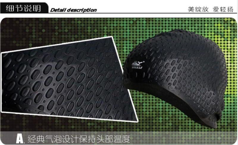 Mũ bơi cá voi chính hãng Siêu lớn siêu thoải mái Nam và nữ phổ biến Không thấm nước silicone đầu lớn tóc dài mũ bơi xịn	