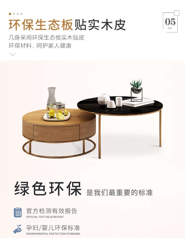 Ánh sáng Bắc Âu sang trọng bàn cà phê phòng khách đồ nội thất kính cường lực kính tròn bàn cà phê đơn giản hiện đại bàn trà căn hộ nhỏ - Bàn trà bàn trà sofa mặt đá