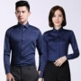 Áo thun cotton dài tay nam nữ có cùng áo sơ mi Slim chuyên nghiệp mặc dụng cụ phiên bản Hàn Quốc của áo sơ mi trắng mỏng xuân mới OL các kiểu áo sơ mi họa nữ đẹp