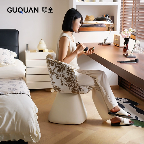 顾全 Кресло для макияжа для девочек, кресло для макияжа в кремовом стиле, легкий роскошный высококачественный стул для макияжа, стол для макияжа в главной спальне, кресло для макияжа