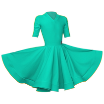 Cute Latin dance costume with large skirt girls and childrens competition regulations professional childrens practice and examination standard competition uniforms