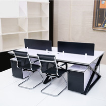 Shenzhen office furniture minimal modern staff desk staff screen card double 6 person 4 person desk desk