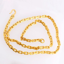 Cast Treasure Transfer Love 18K Gold Necklace Men 750 Color Gold Cross Chain Women Rose Gold Collarbone Chain Ring Loop chain Sub-chain