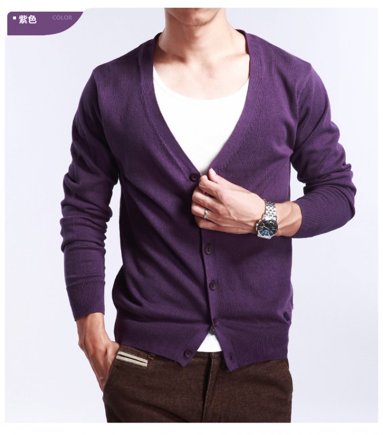 2018 mùa thu và mùa đông Hàn Quốc phiên bản của màu rắn V-Cổ áo len lông nam cashmere cardigan đan phần mỏng kích thước lớn lỏng tự canh tác