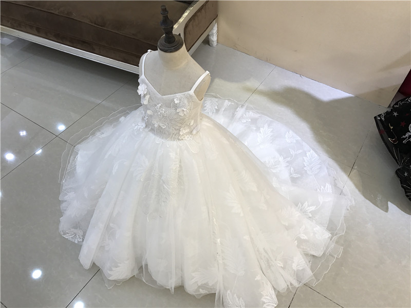 Cho thuê bán váy catwalk cho bé gái váy công chúa áo choàng trắng mô hình chủ nhà trang phục piano mới - Váy trẻ em vest bé trai model hàn quốc
