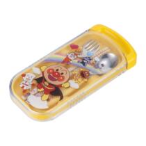 Japan LEC bread Superman children cutlery suit baby fork spoon chopsticks light carry dense amine sanitary and convenient