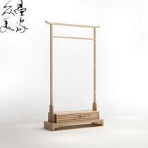 New Chinese hanger Bedroom floor-to-ceiling coat rack Modern simple clothes rack Zen model room Hotel furniture