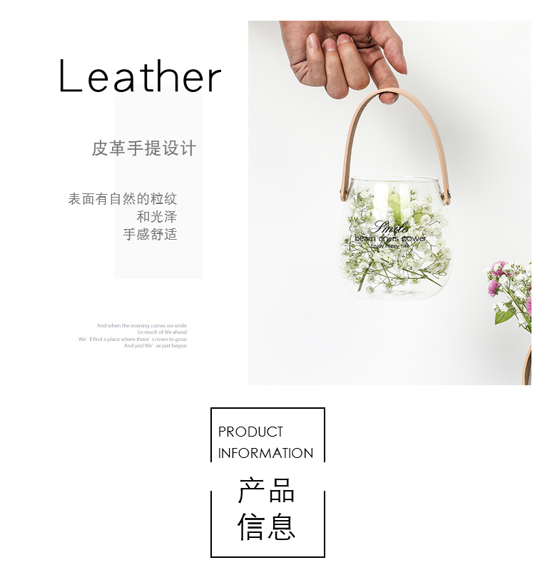 Giỏ hoa nấm thủy tinh châu Âu bình nhỏ vành đai tay cầm chậu hoa nhỏ hoa tươi trang trí hoa nghệ thuật - Vase / Bồn hoa & Kệ chậu nhựa dài trồng cây