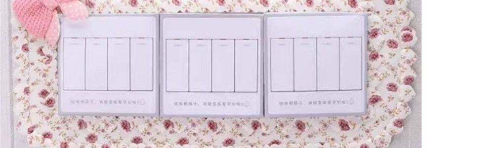 Декор для  выключателя 布艺开关贴双三开关保护套创意客厅卧室灯插座装饰闭火贴简约现代