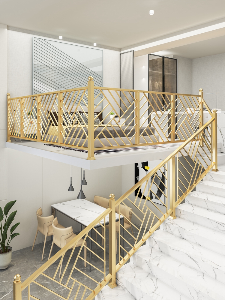 Iron stair handrail guardrail indoor and outdoor decoration simple modern home loft waterproof and rust proof