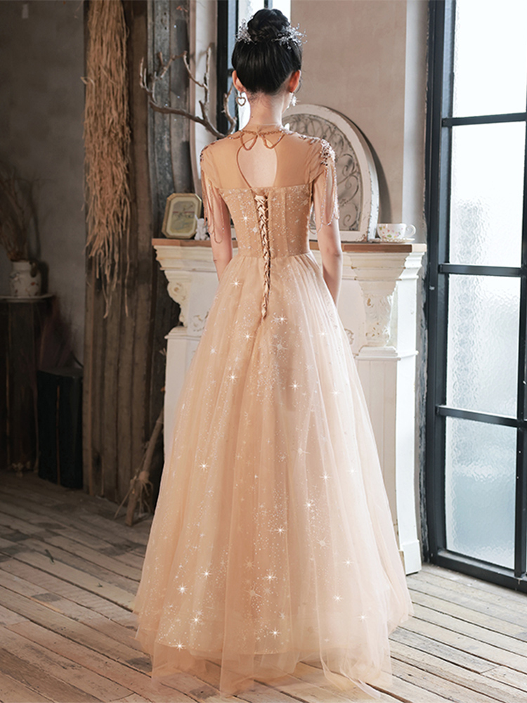 Evening dress, skirt, elite advanced wedding dress, french style, high-quality style Evening dress, skirt, elite advanced wedding dress, french style, high-quality style