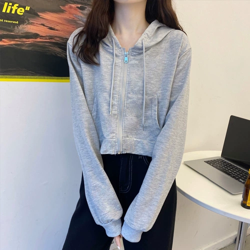 Tide, короткая осенняя толстовка с капюшоном, тонкая куртка, 2020, оверсайз, в корейском стиле